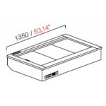 DROP IN DA INCASSO PRALINE S/VETRI S/PANNELLATURA L135XP82,2XH32,55 cm NUC