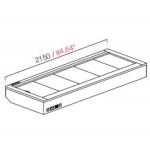 DROP IN DA INCASSO PRALINE S/VETRI S/PANNELLATURA  L215XP82,2XH32,55 cm NUC