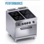 CUCINA ELETTRICA 4 PIASTRE IN VETROCERAMICA C/FORNO ELETTRICO VENT GN2/1 SERIE 90 K4EVRP10FF