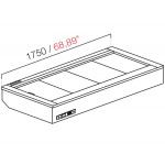 DROP IN DA INCASSO FREDDO VENTILATO S/VETRI S/PANNELLATURA L175XP82.2XH54.5 NUC