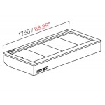 DROP IN DA INCASSO PRALINE SENZA VETRI SENZA PANNELLATURA  MIS. L175XP82,2XH32,55 cm 