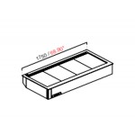 DROP IN DA INCASSO PRALINERIA/PASTICCERIA S/VETRI S/PANNELLATURA L175XP82,2XH32,55CM NUC