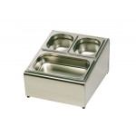 ESPOSITORE GASTRONORM INOX 4 x 1/6 GN H15cm ESG416