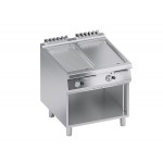 FRY TOP A GAS PIASTRA 1/2 LISCIA 1/2 RIGATA RIBASSATO VANO A GIORNO SERIE 90 PERFORMANCE K4GFBP10VVR