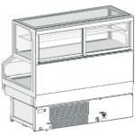 VETRINA MOD LILIUM COMBI VAD H 1350 L 960 3 MENSOLE REFRIGERATE SENZA PANNELLATURA UC
