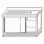 LAVELLO ARMADIATO 1 VASCA + GOCC. SX L130XP60XH85 410106.13