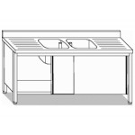 LAVELLO ARMADIATO 2 VASCHE CENTRALI + 2 GOCC. L200XP70XH85 4109.20