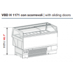 VETRINA GELATO MOD. ORAMA L 1150 VBD  H 117 1 (4+4 VASCHETTE) 