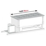 BANCO A POZZETTO GELATO VENTILATO VASCA SENZA RISERVA CON PIANO INOX 10 FORI NEW ERA 