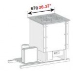 BANCO A POZZETTO GELATO VENTILATO VASCA CON RISERVA E PIANO INOX 4 FORI NEW ERA 