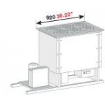 BANCO A POZZETTO GELATO VENTILATO VASCA CON RISERVA E PIANO INOX 6 FORI NEW ERA 