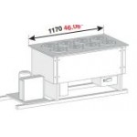 BANCO A POZZETTO GELATO VENTILATO VASCA SENZA RISERVA CON PIANO INOX 8 FORI NEW ERA 