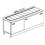 BANCO A POZZETTI GELATO VENT PANORAMA 3 TEMPERATURE DA 250CM DA 4+10+4 CARAPINE C/RISERVA UC
