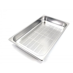 TEGLIA CON FONDO FORATO IN ACCIAIO INOX AISI 304 GN 1/1 MOD. GNF 1165 H 6,5