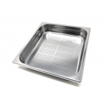 TEGLIA CON FONDO FORATO IN ACCIAIO INOX AISI 304 GN 2/3 MOD. GNF 2365 H 6,5