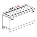 BANCO A POZZETTI GELATO VENT PANORAMA 2 TEMPERATURE DA 200CM DA 4+10 CARAPINE C/RISERVA UC