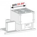 BANCO A POZZETTO GELATO VENTILATO VASCA SENZA RISERVA SENZA PIANO 4 FORI NEW ERA