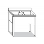 LAVELLO SU GAMBE 2 VASCHE  L130XP70XH85 LA.13