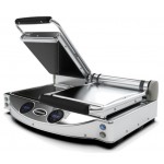 PIASTRA DOPPIA CON CONTROLLO DIGITALE CON PIANO SUP. RIGATO NERO E PIANO INF. LISCIO NERO MOD. SP 020 ER